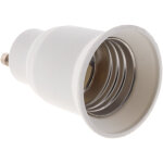 Adaptateur de douille gu10 vers e27 � ba�onnette - ampoules led et halog�nes - blanc zenitech