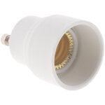 Adaptateur de douille gu40 vers e14 à baïonnette - ampoules led - blanc zenitech Adaptateur de douille gu40 vers e14 à baïonnette - ampoules led - blanc zenitech