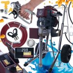 Zenthril cyclone v hyperelite ? station de peinture airless 2500w, 25mpa, 3, 5l / min, buse 0, 031  moteur ...