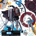 Zenthril set zenith h ? station de peinture airless 3200w, 20mpa, 4, 5l / min, buse 0, 031  �cran lcd, ...