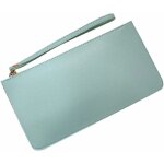 Zipper retro cash clip sac de rangement porte - monnaie (bleu clair) - fei yu