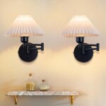 Zmh lot de 2 appliques murales d'int�rieur vintage : e27, abat - jour r�tro, applique murale orientable ...