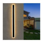 Zmh applique murale led exterieur - eclairage mural ip65 etanche 100cm noir lampe extrieure moderne ...