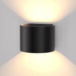 Zmh applique murale led applique intrieure - lampe extrieure clairage mural noir extrieur 5w ip65 ...