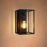 Applique murale vintage noire - �clairage mural industriel int�rieur lampe de couloir �clairage escalier ...