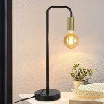 Lampe de table vintage lampe de chevet noir et or - lampe de table e27 moderne 1 lumi�re lampe de bureau ...