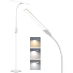 Zmh led lampadaire dimmable avec col flexible - blanc 9w liseuse de salon avec minuterie et fonction ...