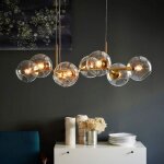 Led suspension lampe table à manger avec boule de verre à 8 flammes lampe de salle à manger couronne ... Led suspension lampe table à manger avec boule de verre à 8 flammes lampe de salle à manger couronne ...