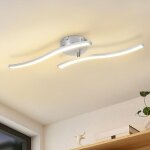 Zmh luminaire plafond led cuisine contemporaine argent 12w 3000k blanc ti�de conception ondulante �clairage ...