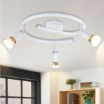 Plafonnier led 3 spots de plafond blanc orientable gu10 - spots de plafond 3 ampoule appliques murales ...