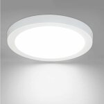 Zmh plafonnier led blanc rond moderne plat 18w blanc froid 5000k ip44 étanche pour bureau, salon, salle ... Zmh plafonnier led blanc rond moderne plat 18w blanc froid 5000k ip44 étanche pour bureau, salon, salle ...