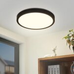Plafonnier led rond plat plafonnier 24w moderne lampe led ip44 etanche pour cuisine bureau salon salle ...