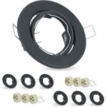 Zmh spot encastrable gu10 set - douilles gu10 230v diam�tre du trou 50mm avec socle en inox cadre d'�clairage ...