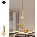 Suspension lampe suspendue table  manger 1 ampoule - lampe suspendue e27 lampe de lit or noir industrielle ...