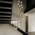 Suspension table  manger lustre g9 - 15 flammes en verre rglable en hauteur suspension cuisine salon ...
