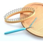 Zoternen - ensemble de m�tier � tricoter rond avec fil de couleur al�atoire, crochet et aiguille pour ...