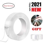 Zoternen rouleau de ruban adh�sif double face nano 30 mm x 3 m x 2 mm, lavable, sans traces, gel adh�sif, ...