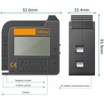 Zoternen testeur de piles num�rique universel pour toutes les piles bouton c, aa, aaa, d, n, 9 v 6f22 ...