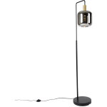 Zuzanna - led dimmable lampadaire variateur inclus - 1 lumi�re - h 150 cm - noir et or - design - �clairage ...