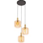 Zuzanna - suspension - 3 lumire -  50 cm - noir et or - design - clairage intrieur - salon i chambre ...