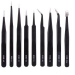 Zvd - 10 pcs brucelles anti - statique pincettes esd de pr�cision entretien outils kit, pour r�paration ...