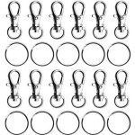 Zvd - 100pcs attache m�tal porte - cl�s mousqueton, fermoir en alliage avec anneaux d�tachables pour ...