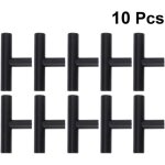 Zvd - 10pcs t bar boutons de meuble noir, poign�es pour quincaillerie de cuisine et salle de bain