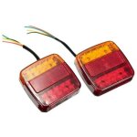 Zvd - 2 pi�ces feux arri�re de remorque 26 led 12 v feux arri�re clignotants feux stop r�flecteurs feux ...