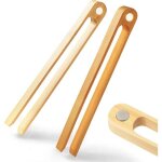 Zvd - lot de 2 pinces magn�tiques pour grille - pain en bambou : pinces pour grille - pain en bois de ...