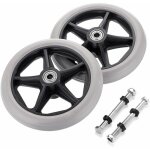 Zvd - 2pcs 6 pouces roue caoutchouc - fauteuil roulant, rollator, remplacement antidrapant, accessoires ...