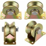 Zvd 4 pcs poulie de levage, poulie simple pour de levage mouflage, rail roulette portail coulissan, roulette ...
