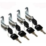 Zvd - lot de 4 serrure batteuse cylindre, verrou de porte pour armoire - verrou de porte pour armoire, ...