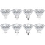 Zvd - ampoule halog�ne gu5. 3 mr16 35w 12v - blanc chaud 2800k dimmable, couvercle en verre (paquet de ...