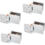 Zvd - charniere, 4 pcs clip de porte en verre charni�re, charni�re pour porte en verre de meuble de cuisine, ...