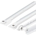Zvd - coulisse tiroir 400 mm - lot de 2 (1 paire) rails pour tiroir coulissants, en blanc, syst�me de ...