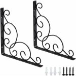 Zvd - equerre d'�tagere en fer forg�, 2 pi�ces �querres pour �tag�re de jardin, �querre pour �tagere ...