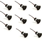 Zvd - noir lot de 9 mini spots led 12 v 1 w encastrables au plafond pour cuisine, escalier, placard, ...