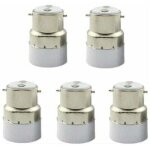 Zvd - paquet de 5 convertisseurs de douille d'ampoule b22 � e14 douille de douille b22 passer au support ...