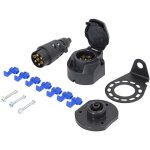 Zvd - prise remorque & prise 7 broches et kit support de montage m�tal, 12v �tanche prise remorque male ...