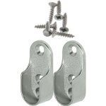 Zvd - rail suspension meuble ovale ova 2 pi�ces - support de tube d'armoire penderie pour barre ovale ...