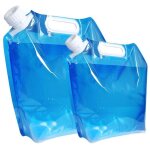 Zvd - set of 2 foldable and portable canisters for drinking water (5 l + 10 l) suitable for hiking, camping, ...