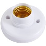 Zvd - supports de lampe e27 en plastique rond - lot de 4 douilles de base  vis - blanc