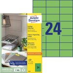 Zweckform 3450 etiquette universelles 70 x 37 mm papier vert 2400 pc(s) fixation permanente imprimante ...