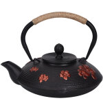 0. 9l rouge oriental cerise motif classique en fonte thire bouilloire th pot drinkware outil