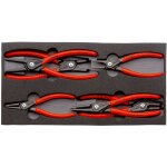 00 20 01 v02 jeu de pinces de pr�cision pour circlips sur plateaux en mousse 6 pi�ces - knipex