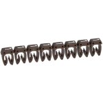 Repre pour filerie 1, 5mm  2, 5mm brun avec marquage chiffre 1 blanc (rglette de 30 repres) cab ...