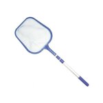 060307 �puisette de piscine filet � feuille avec manche t�lescopique jusqu'� 1, 5m - hecht