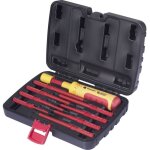 1&126, 6 nm vde, pour électricien set de tournevis lame réversible 9 pièces - toolcraft 1&126, 6 nm vde, pour électricien set de tournevis lame réversible 9 pièces - toolcraft