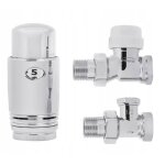 1 / 2' 15mm vannes droites chroms rglables thermostatiques radiateur emballent
