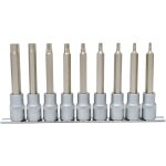1 / 2' jeu de douilles tournevis torx, longues, 9 pcs, t20 - t60
